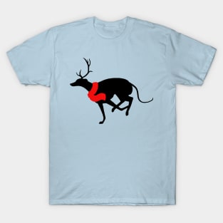 Christmas greyhound silhouette T-Shirt